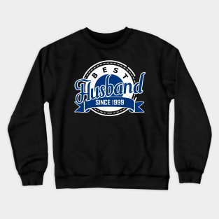 'Best Husband Since 1999' Sweet Wedding Anniversary Gift Crewneck Sweatshirt